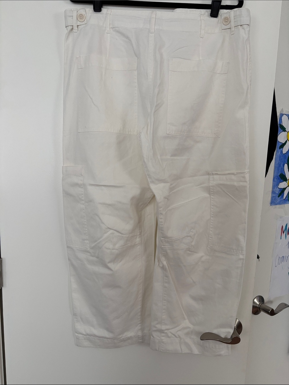 pistola Cream Wide-Leg Utility Pants